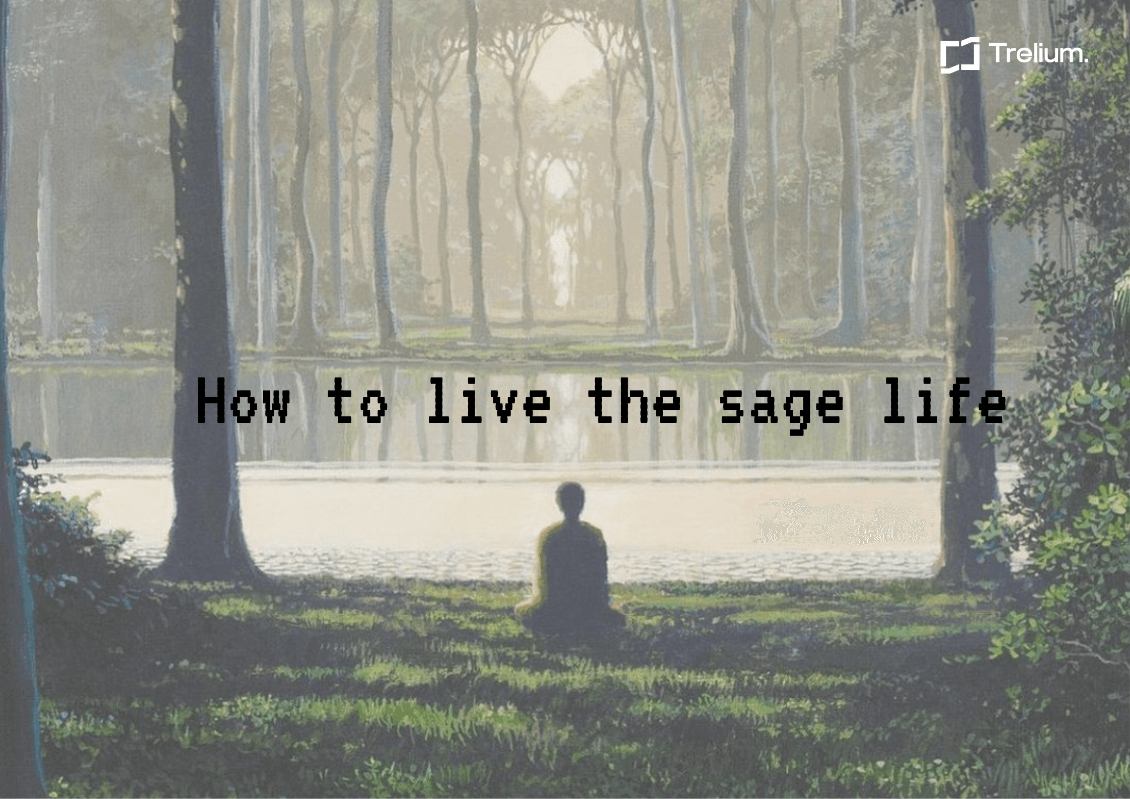 Trelium blog cover image reading How to live the sage life.